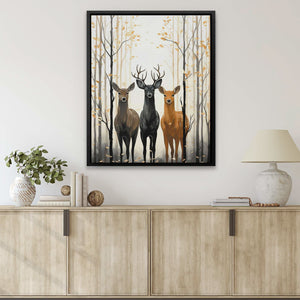 Deer Friends - Framed Art Print