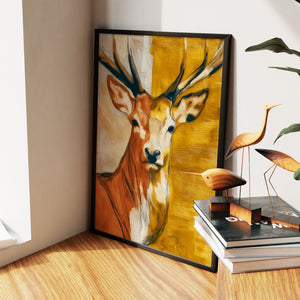Deer Golden Profile — Deer Golden Profile New Living Room Wall Apartment Zoom 197
