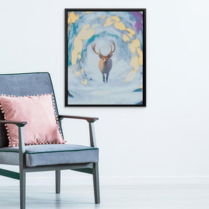 Deer of the Snowstorm - Luxury Wall Art
