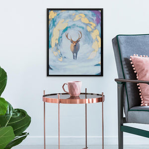 Deer of the Snowstorm - Luxury Wall Art
