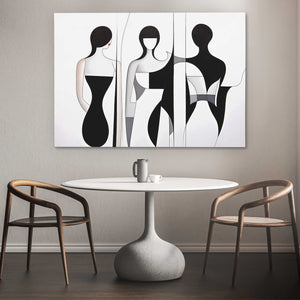Delicate Curves - Femme Wall Art in Black Frame