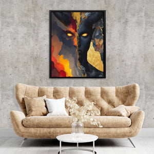 Demon's Golden Fire - Luxury Wall Art