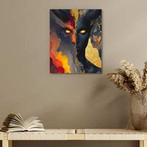 Demon's Golden Fire - Luxury Wall Art