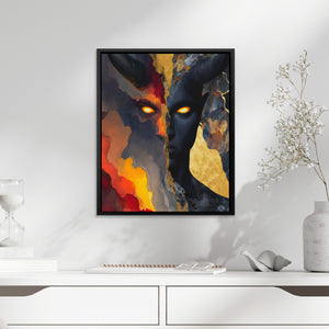Demon's Golden Fire - Luxury Wall Art