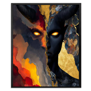 Demon's Golden Fire - Luxury Wall Art