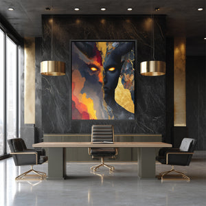 Demon's Golden Fire - Luxury Wall Art