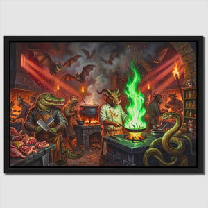 Demons Hellfire Chef canvas wall art