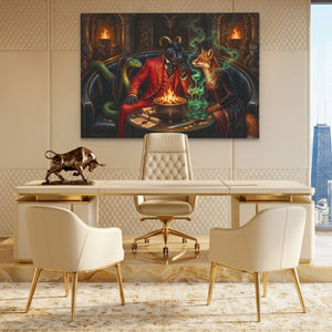 Devil's Emerald Covenant canvas wall art, room view