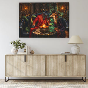 Devil's Emerald Covenant canvas wall art, room view
