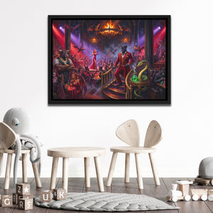 Devil's Night Club canvas wall art, room view
