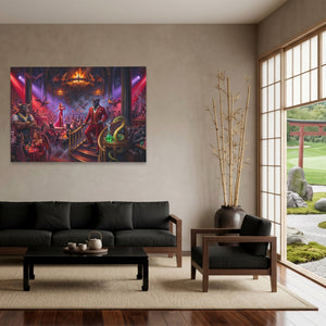 Devil's Night Club canvas wall art, room view