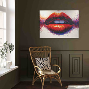 Digital Kiss - Digital Wall Art in Black Frame