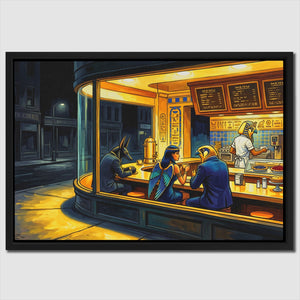 Diner Nocturne Gold - Luxury Wall Art