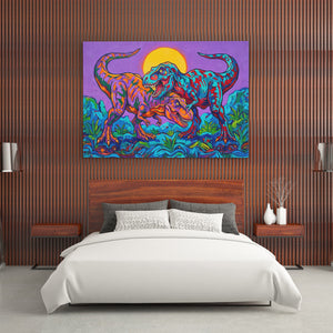 Dinosaurs Vibrant Wilderness — Dinosaurs Vibrant Wilderness Wood Bedroom Landscape 201