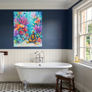 Diver Coral Meditation — Diver Coral Meditation Blue Bathroom Port 69