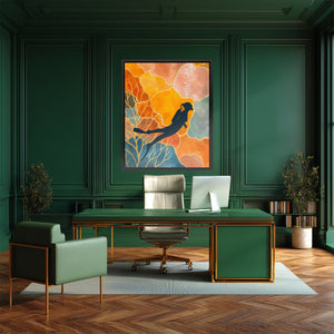 Diver's Coral Twilight - Luxury Wall Art