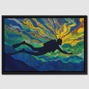 Divers Golden Ascent - Luxury Wall Art