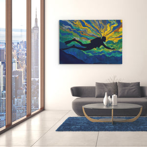 Divers Golden Ascent - Luxury Wall Art