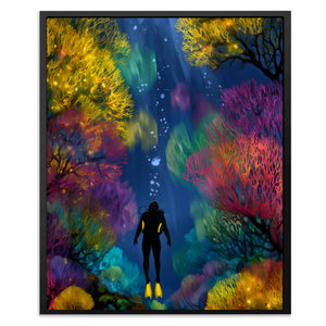 Diver's Luminous Garden