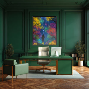 Diver's Luminous Garden - Luxury Wall Art