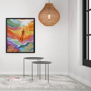 Diver's Rainbow Depths - Luxury Wall Art