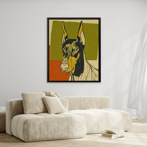 Doberman Autumn Watch - Luxury Wall Art