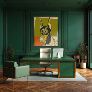 Doberman Autumn Watch - Luxury Wall Art