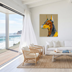 Doberman Geometric Profile — Doberman Geometric Profile Malibu Beach Port 179