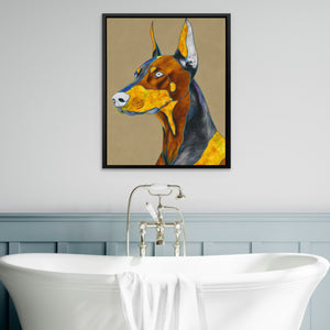 Doberman Geometric Profile — Doberman Geometric Profile Bathtub Wall Art 39