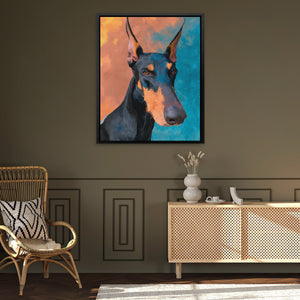 Doberman Sunset Watch - Luxury Wall Art