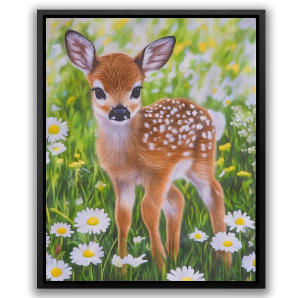 Doe in Daisies in a room