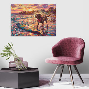 Dog Golden Surfboard โ Dog Golden Surfboard New Land Purple Chair 139