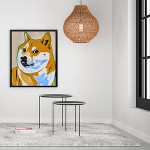 Doge Digital Dawn - Luxury Wall Art