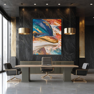 Dolphin Coral Dreams - Luxury Wall Art