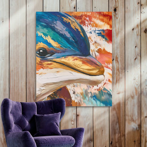 Dolphin Coral Dreams - Luxury Wall Art