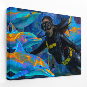Dolphin Dive - Luxury Wall Art