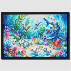 Dolphin Reef Paradise - Luxury Wall Art