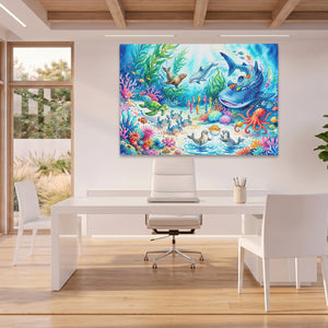 Dolphin Reef Paradise - Luxury Wall Art