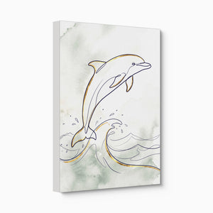Dolphin's Ascent โ dolphin's ascent angled flush print