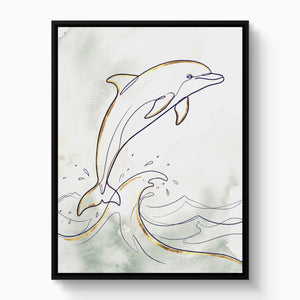 Dolphin's Ascent - Luxury Wall Art