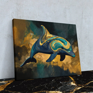 Dolphins Azure Dance - Luxury Wall Art