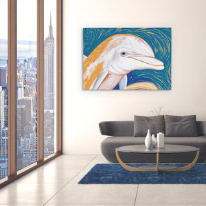 Dolphins Coral Journey - Luxury Wall Art