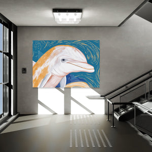Dolphins Coral Journey - Luxury Wall Art