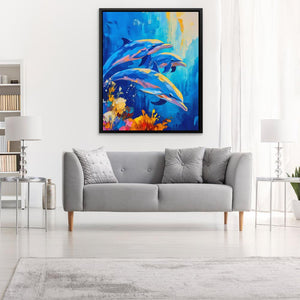 Dolphins In Motion - Luxury Wall Art