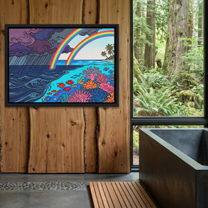Double Rainbow Reef — Double Rainbow Reef Outdoor Bathroom Log Land 173