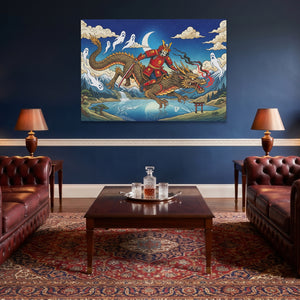 Dragon Moonlit Rider — Dragon Moonlit Rider Lounge Wall Land 113