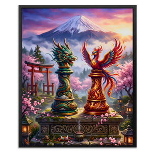 Dragon Phoenix Duel - Luxury Wall Art