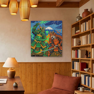 Dragon Tiger Clash - Luxury Wall Art