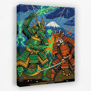 Dragon Tiger Clash - Luxury Wall Art