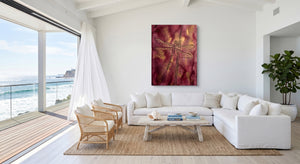 Dragonfly Crimson Gold โ dragonfly crimson gold beachside villa 1port flush print